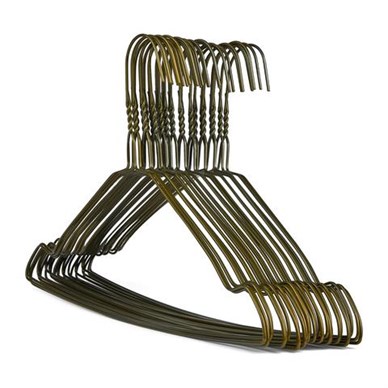 Notched Vintage Bronze Metal Wire Coat Hangers 13G Box Of 500